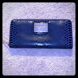 Michael Kors embossed snakeskin zippy wallet